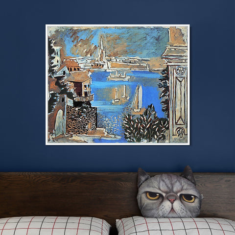 INVIN ART Framed Canvas Giclee Print Art 1922 Paysage de Dinard by Pablo Picasso Wall Art Living Room Home Office Decorations