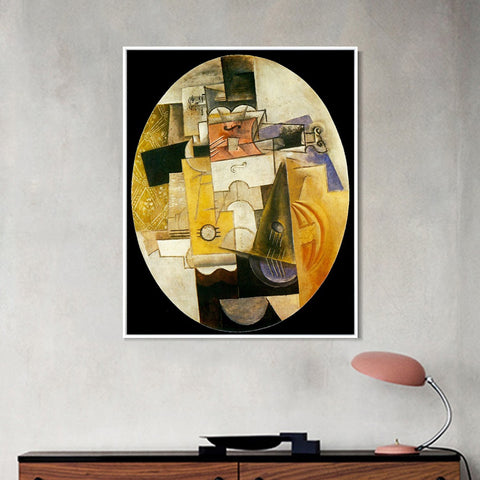 INVIN ART Framed Canvas Giclee Print Art 1913 Instruments de musique by Pablo Picasso Wall Art Living Room Home Office Decorations