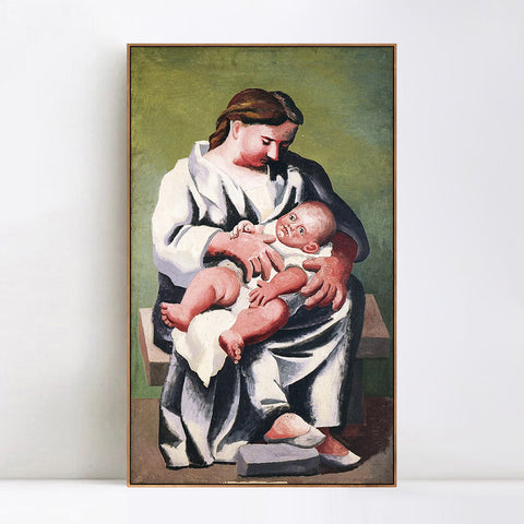 INVIN ART Framed Canvas Giclee Print Art 1921 Maternity M??re et enfant by Pablo Picasso Wall Art Living Room Home Office Decorations