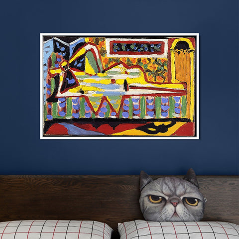 INVIN ART Framed Canvas Giclee Print Art 1929 Femme avec un canapé de femme by Pablo Picasso Wall Art Living Room Home Office Decorations