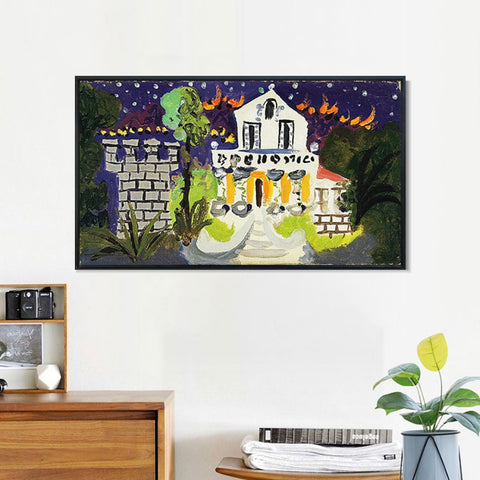 INVIN ART Framed Canvas Giclee Print Art Series#95 by Pablo Picasso Wall Art Living Room Home Office Decorations