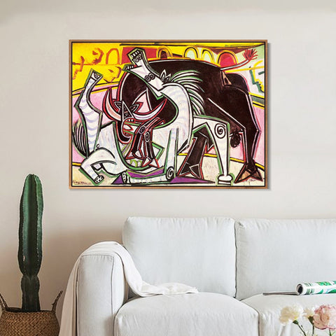 INVIN ART Framed Canvas Giclee Print Art 1934 Courses de taureaux (Corrida)1 by Pablo Picasso Wall Art Living Room Home Office Decorations