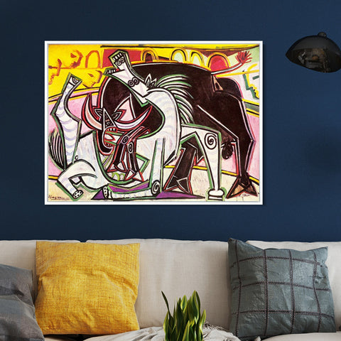 INVIN ART Framed Canvas Giclee Print Art 1934 Courses de taureaux (Corrida)1 by Pablo Picasso Wall Art Living Room Home Office Decorations