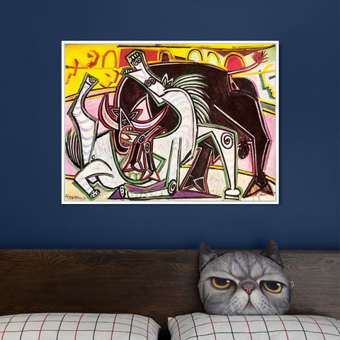 INVIN ART Framed Canvas Giclee Print Art 1934 Courses de taureaux (Corrida)1 by Pablo Picasso Wall Art Living Room Home Office Decorations