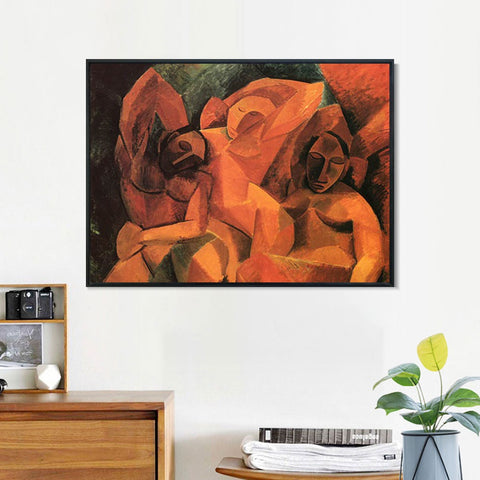 INVIN ART Framed Canvas Giclee Print Art 1908 Three Women by Pablo Picasso Wall Art Living Room Home Office Decorations