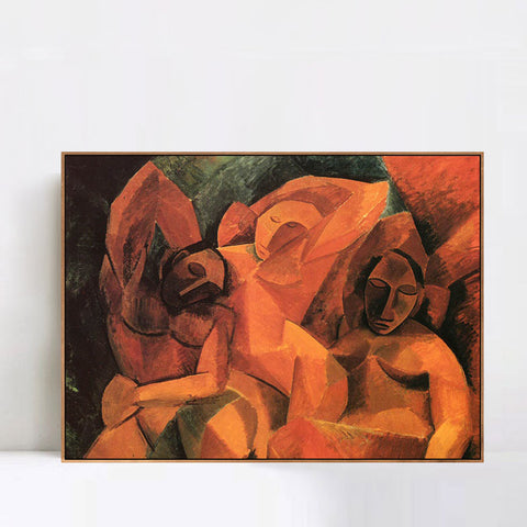 INVIN ART Framed Canvas Giclee Print Art 1908 Three Women by Pablo Picasso Wall Art Living Room Home Office Decorations