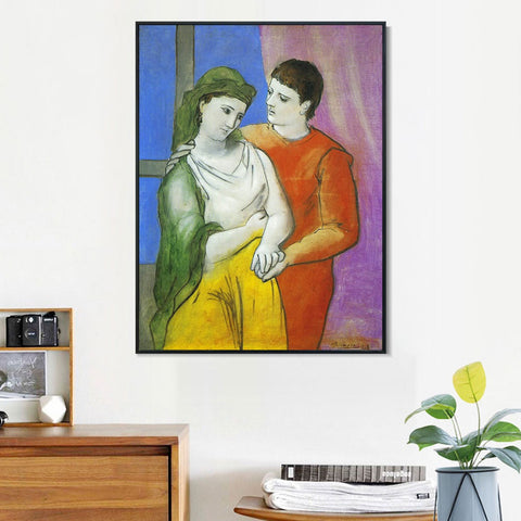 INVIN ART Framed Canvas Giclee Print Art 1923 Les amoureux by Pablo Picasso Wall Art Living Room Home Office Decorations