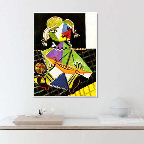 INVIN ART Framed Canvas Giclee Print Art 1938 Maya au bateau 2 by Pablo Picasso Wall Art Living Room Home Office Decorations