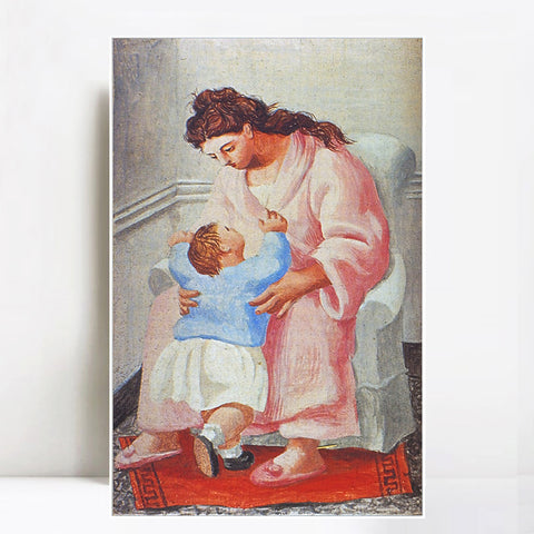 INVIN ART Framed Canvas Giclee Print Art 1922 Mother and child2 by Pablo Picasso Wall Art Living Room Home Office Decorations