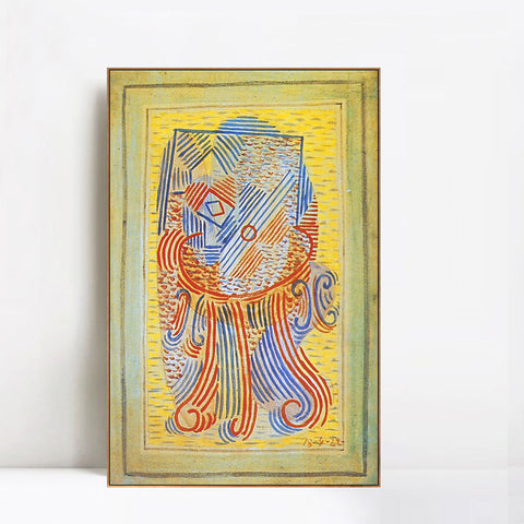 INVIN ART Framed Canvas Giclee Print Art 1922 Table,objet by Pablo Picasso Wall Art Living Room Home Office Decorations