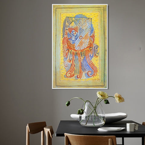 INVIN ART Framed Canvas Giclee Print Art 1922 Table,objet by Pablo Picasso Wall Art Living Room Home Office Decorations