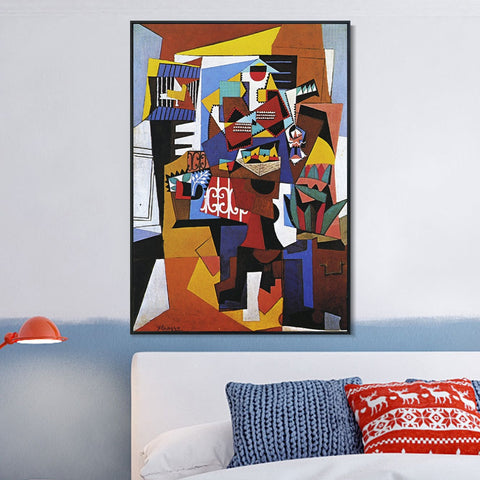 INVIN ART Framed Canvas Giclee Print Art 1923 La cage d'oiseaux by Pablo Picasso Wall Art Living Room Home Office Decorations