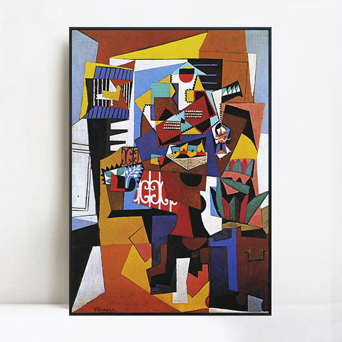INVIN ART Framed Canvas Giclee Print Art 1923 La cage d'oiseaux by Pablo Picasso Wall Art Living Room Home Office Decorations