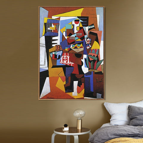 INVIN ART Framed Canvas Giclee Print Art 1923 La cage d'oiseaux by Pablo Picasso Wall Art Living Room Home Office Decorations