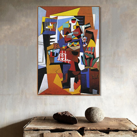 INVIN ART Framed Canvas Giclee Print Art 1923 La cage d'oiseaux by Pablo Picasso Wall Art Living Room Home Office Decorations