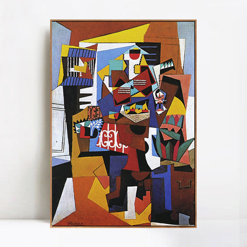 INVIN ART Framed Canvas Giclee Print Art 1923 La cage d'oiseaux by Pablo Picasso Wall Art Living Room Home Office Decorations