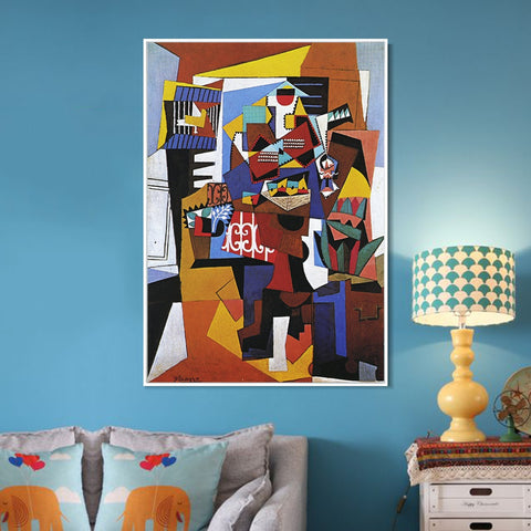 INVIN ART Framed Canvas Giclee Print Art 1923 La cage d'oiseaux by Pablo Picasso Wall Art Living Room Home Office Decorations