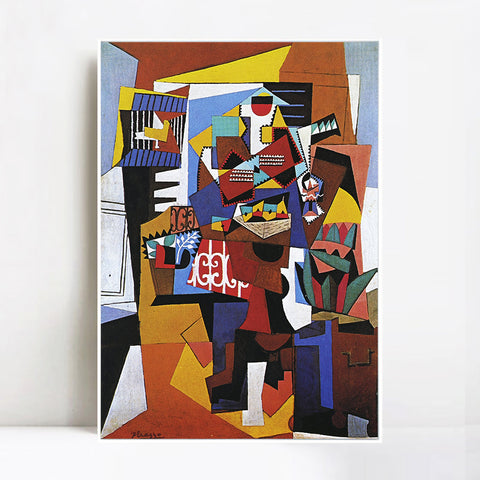 INVIN ART Framed Canvas Giclee Print Art 1923 La cage d'oiseaux by Pablo Picasso Wall Art Living Room Home Office Decorations