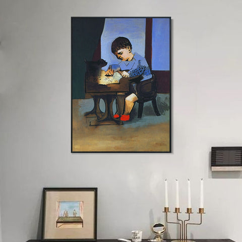INVIN ART Framed Canvas Giclee Print Art 1923 Paul dessinant by Pablo Picasso Wall Art Living Room Home Office Decorations