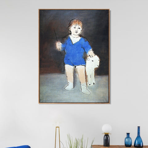 INVIN ART Framed Canvas Giclee Print Art 1923 Portrait de Paulo by Pablo Picasso Wall Art Living Room Home Office Decorations