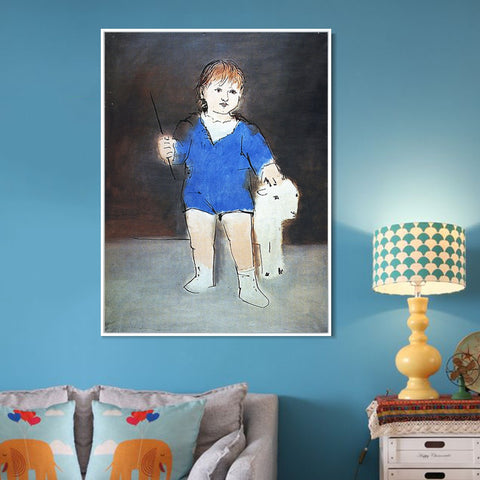 INVIN ART Framed Canvas Giclee Print Art 1923 Portrait de Paulo by Pablo Picasso Wall Art Living Room Home Office Decorations