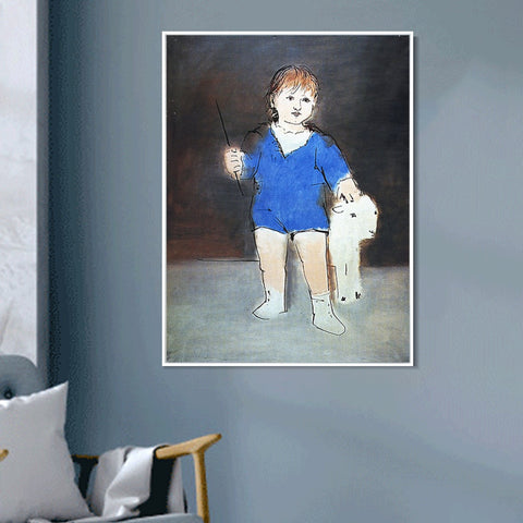 INVIN ART Framed Canvas Giclee Print Art 1923 Portrait de Paulo by Pablo Picasso Wall Art Living Room Home Office Decorations