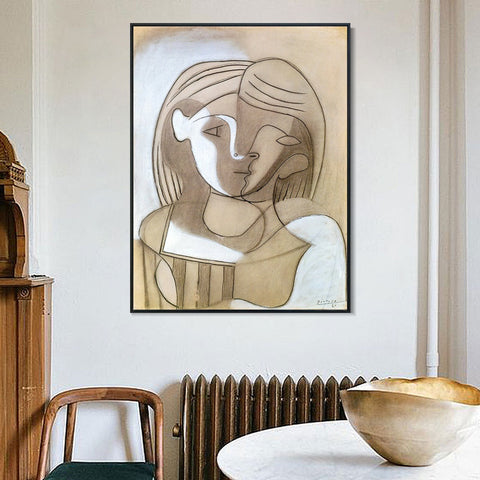 INVIN ART Framed Canvas Giclee Print Art woman 1926 by Pablo Picasso Wall Art Living Room Home Office Decorations