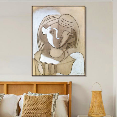 INVIN ART Framed Canvas Giclee Print Art woman 1926 by Pablo Picasso Wall Art Living Room Home Office Decorations