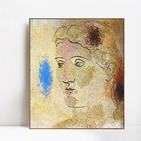 INVIN ART Framed Canvas Giclee Print Art 1923 Visage de femme by Pablo Picasso Wall Art Living Room Home Office Decorations