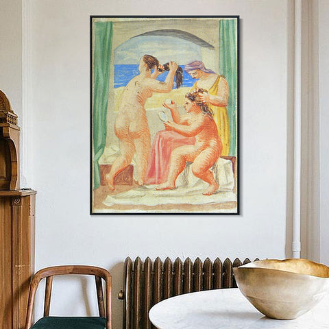 INVIN ART Framed Canvas Giclee Print Art 1922 La coiffure1 by Pablo Picasso Wall Art Living Room Home Office Decorations