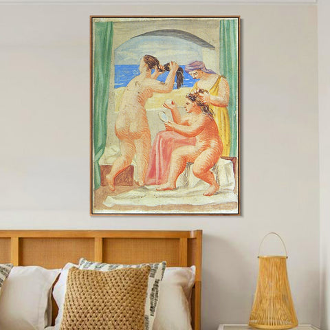 INVIN ART Framed Canvas Giclee Print Art 1922 La coiffure1 by Pablo Picasso Wall Art Living Room Home Office Decorations