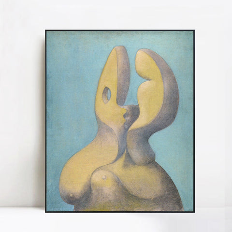 INVIN ART Framed Canvas Giclee Print Art 1931 Visage sculptural by Pablo Picasso Wall Art Living Room Home Office Decorations