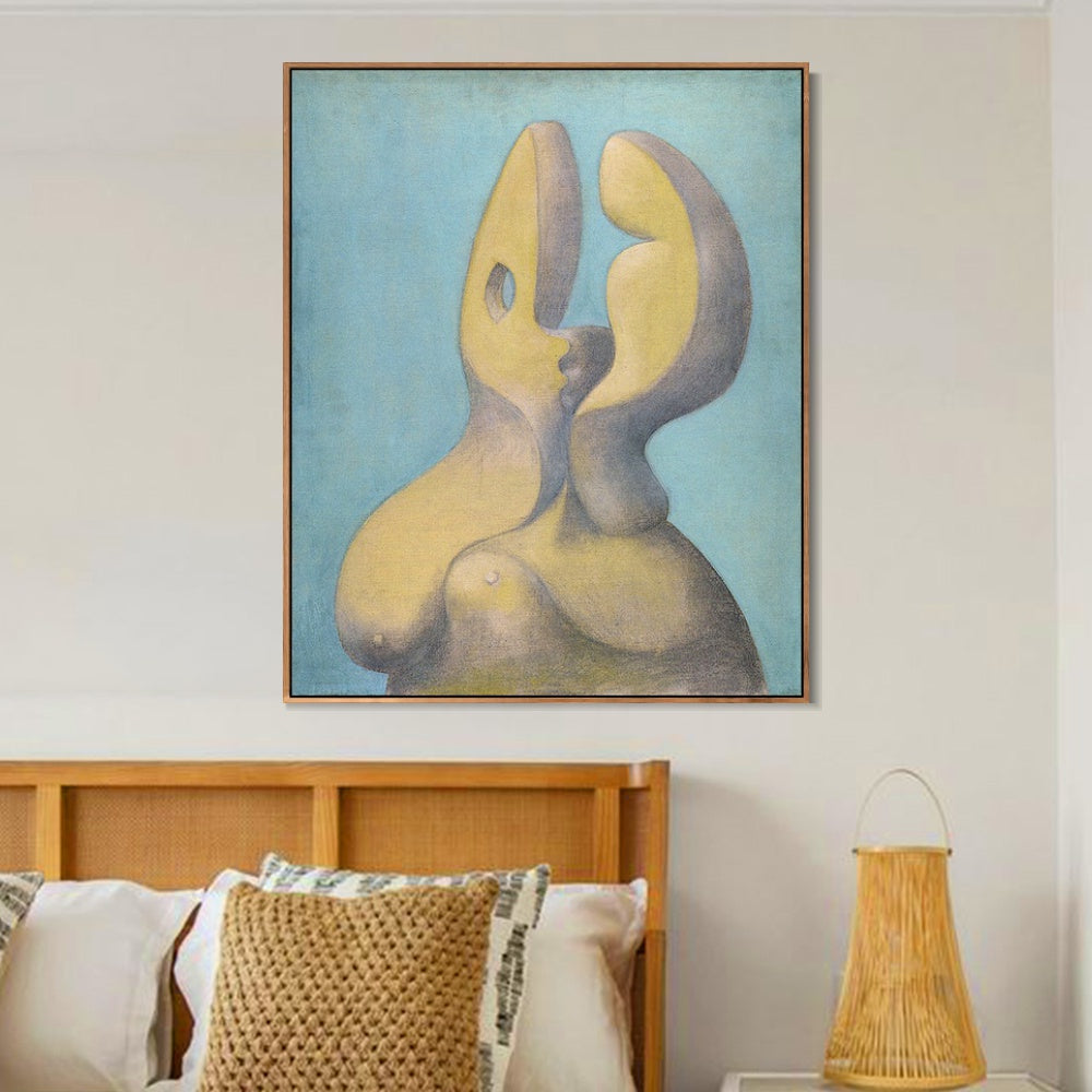 INVIN ART Framed Canvas Giclee Print Art 1931 Visage sculptural by Pablo Picasso Wall Art Living Room Home Office Decorations