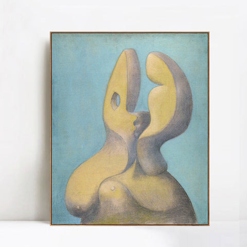 INVIN ART Framed Canvas Giclee Print Art 1931 Visage sculptural by Pablo Picasso Wall Art Living Room Home Office Decorations