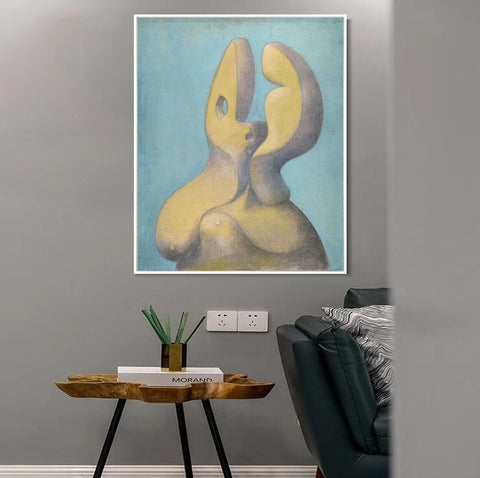 INVIN ART Framed Canvas Giclee Print Art 1931 Visage sculptural by Pablo Picasso Wall Art Living Room Home Office Decorations