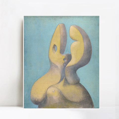 INVIN ART Framed Canvas Giclee Print Art 1931 Visage sculptural by Pablo Picasso Wall Art Living Room Home Office Decorations