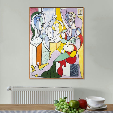 INVIN ART Framed Canvas Giclee Print Art 1931 Le sculpteur2 by Pablo Picasso Wall Art Living Room Home Office Decorations