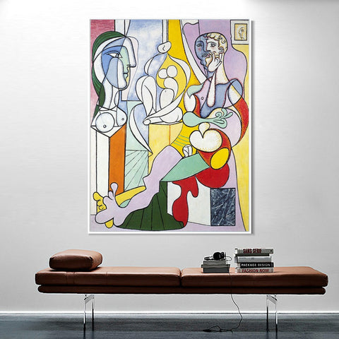 INVIN ART Framed Canvas Giclee Print Art 1931 Le sculpteur2 by Pablo Picasso Wall Art Living Room Home Office Decorations