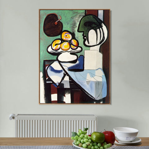 INVIN ART Framed Canvas Giclee Print Art 1932 Nature morte- Buste, coupe et palette by Pablo Picasso Wall Art Living Room Home Office Decorations