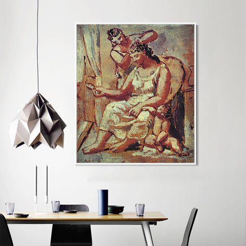 INVIN ART Framed Canvas Giclee Print Art 1922 La coiffure by Pablo Picasso Wall Art Living Room Home Office Decorations