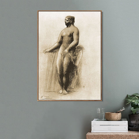 INVIN ART Framed Canvas Giclee Print Art 1922 Femme nue debout by Pablo Picasso Wall Art Living Room Home Office Decorations