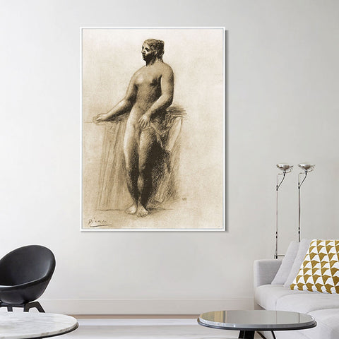 INVIN ART Framed Canvas Giclee Print Art 1922 Femme nue debout by Pablo Picasso Wall Art Living Room Home Office Decorations
