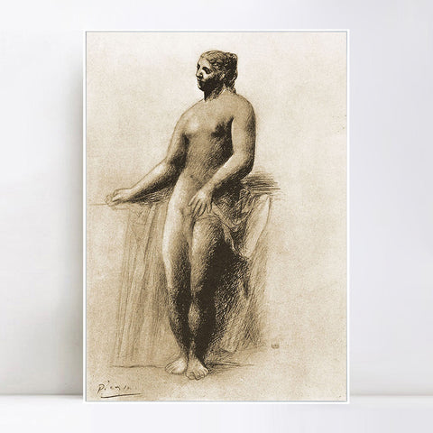 INVIN ART Framed Canvas Giclee Print Art 1922 Femme nue debout by Pablo Picasso Wall Art Living Room Home Office Decorations