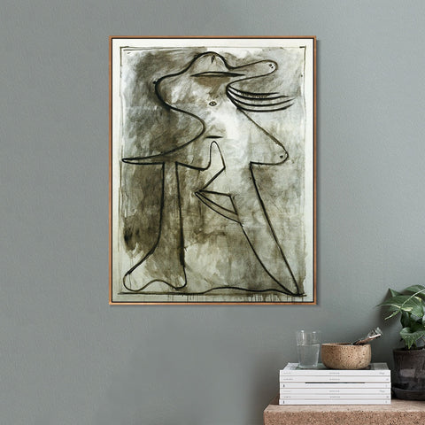 INVIN ART Framed Canvas Giclee Print Art 1927 Figure2 by Pablo Picasso Wall Art Living Room Home Office Decorations
