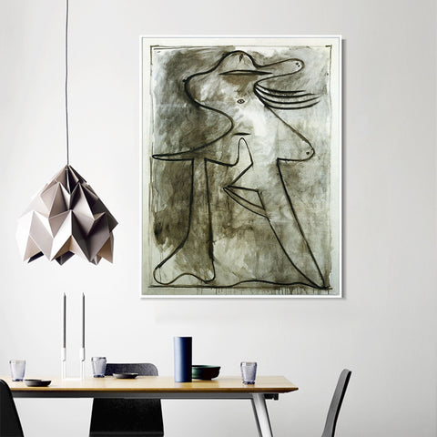 INVIN ART Framed Canvas Giclee Print Art 1927 Figure2 by Pablo Picasso Wall Art Living Room Home Office Decorations