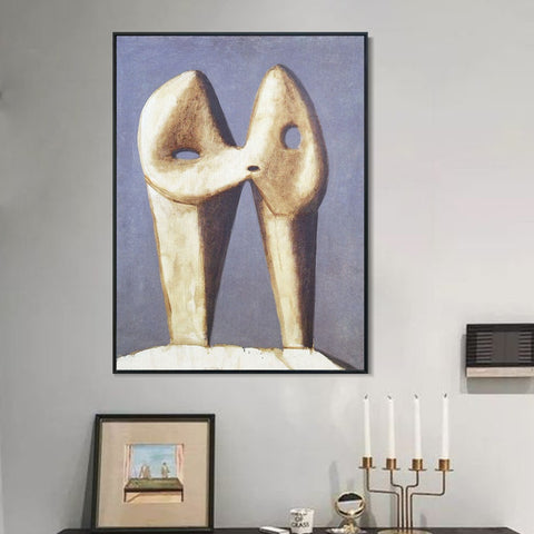 INVIN ART Framed Canvas Giclee Print Art 1929 Le baiser1 by Pablo Picasso Wall Art Living Room Home Office Decorations