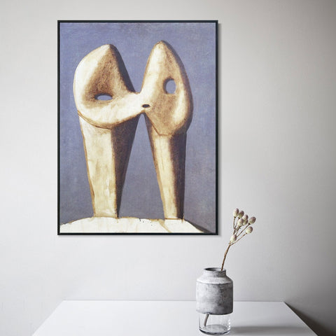 INVIN ART Framed Canvas Giclee Print Art 1929 Le baiser1 by Pablo Picasso Wall Art Living Room Home Office Decorations