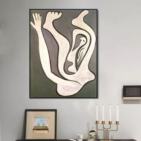 INVIN ART Framed Canvas Giclee Print Art 1930 Femme acrobate [L'acrobate] by Pablo Picasso Wall Art Living Room Home Office Decorations