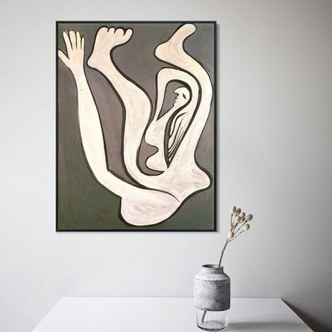 INVIN ART Framed Canvas Giclee Print Art 1930 Femme acrobate [L'acrobate] by Pablo Picasso Wall Art Living Room Home Office Decorations