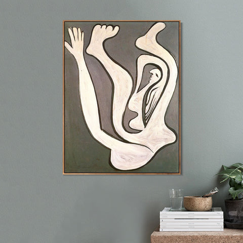 INVIN ART Framed Canvas Giclee Print Art 1930 Femme acrobate [L'acrobate] by Pablo Picasso Wall Art Living Room Home Office Decorations